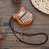 Mini 8 Key Solid Wood Kalimba With Portable Lanyard And Crisp Sound Perfect For Music Beginners Kids Casual Play Travel Gift