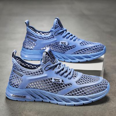 Men's Shoes Summer  New Hollow Breathable Casual Versatile Mesh Shoes Soft Sole Wear-resistant Running Men's Sports Shoes