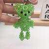 Keychain Pendant, Cartoon Bear Handcrafted Metal Keychain with Glossy Realistic Surface, DIY Animal Beading Kit for Backpack or Handbag
