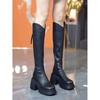 High-heeled boots women's non-slip fashion boots but knee V-shaped long high boots increase the height of lightweight knight boots ins tide