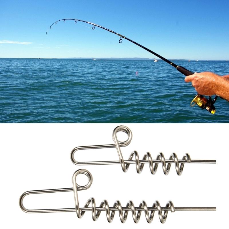 20Pcs Soft Fishing Lures Tools Worm Lures Spring Lock Pins Fixing Needle Tackle Soft Lures Pins Fishing Baits Connector