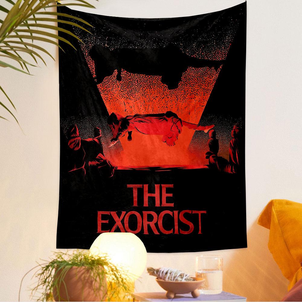 The Exorcist Tapestry Wall Hanging, Classic Horror Poster, Wall Decor for Bedroom Living Room Dorm