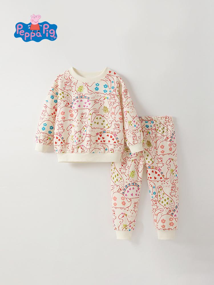 Σετ Δύο Τεμαχίων με Σχέδιο Δεινόσαυρο Peppa Pig: Φούτερ Μακρυμάνικο & Φόρμα