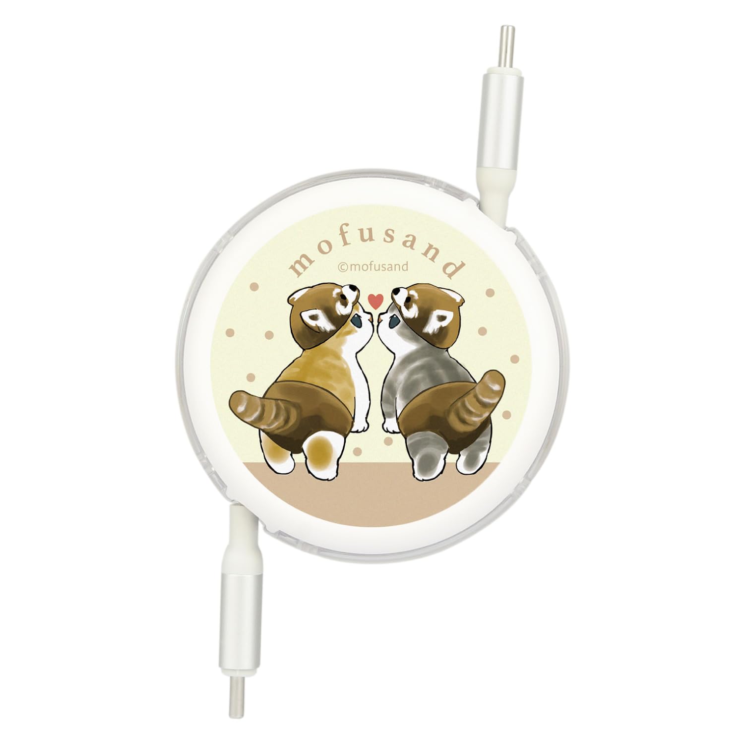 

Gourmandies mofusand PD60W Совместимый USB Кабель-рулетка Красная панда Кот 2.0 Type-C, Дизайн, MOFU-52B