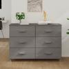 Day and Night - Day and Night HAMAR Sideboard Solid Light Gray Pine Wood 113x40x80 Cm