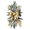 Christmas Door Curtain Pendant Stair Hanging Decor Realistic Wreath For Christmas Home Decor For Holiday Wall Door Staircas W6B3