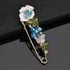 Elegant Pin Flower Enamel Brooch Women Simple Lapel Pin Accessories