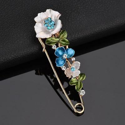 Elegante Pin Bloem Emaille Broche Dames Eenvoudige Reversspeld Accessoires