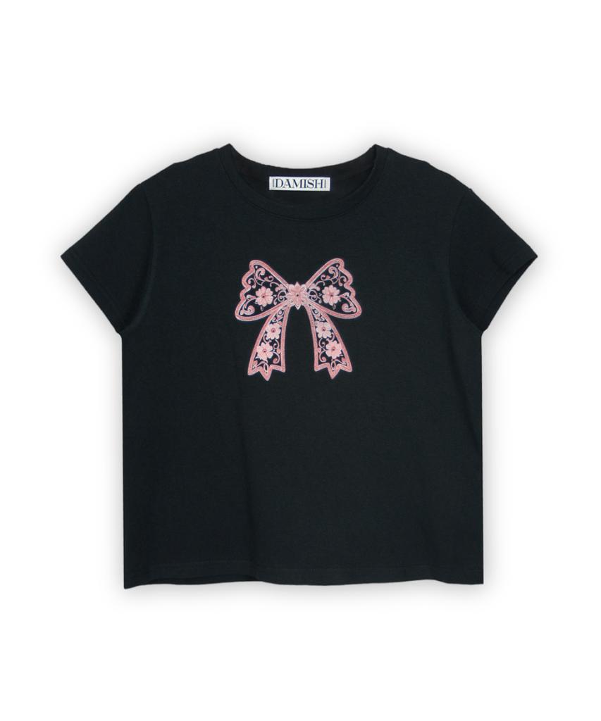 Damiswi Paisley Ribbon T-Shirt_Black