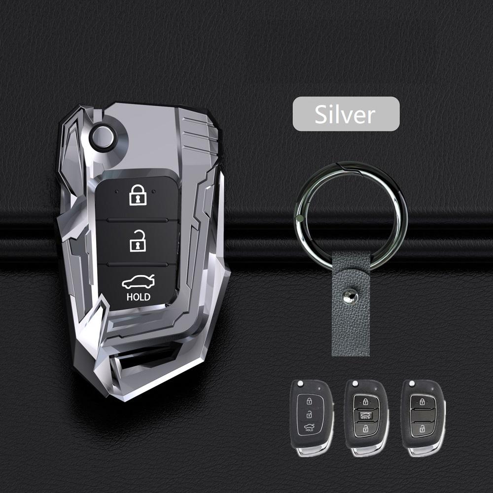 Interior Mouldings Zinc Alloy Car Remote Key Fob Case Key cover For Hyundai Tucson Creta ix25 i20 i30 HB20 Elantra Verna Sonata