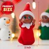 1/2PCS Christmas Tiny Elf Doll In Dark Skin with Christmas Dress Holiday Decoration Accessories Tiny Gift for Girls Boys