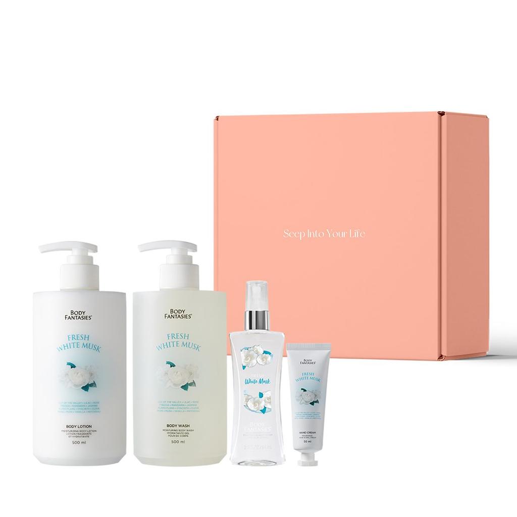 Gift Set Wash + Lotion + Hand Cream + Body Mist 94ml (Select Scent)