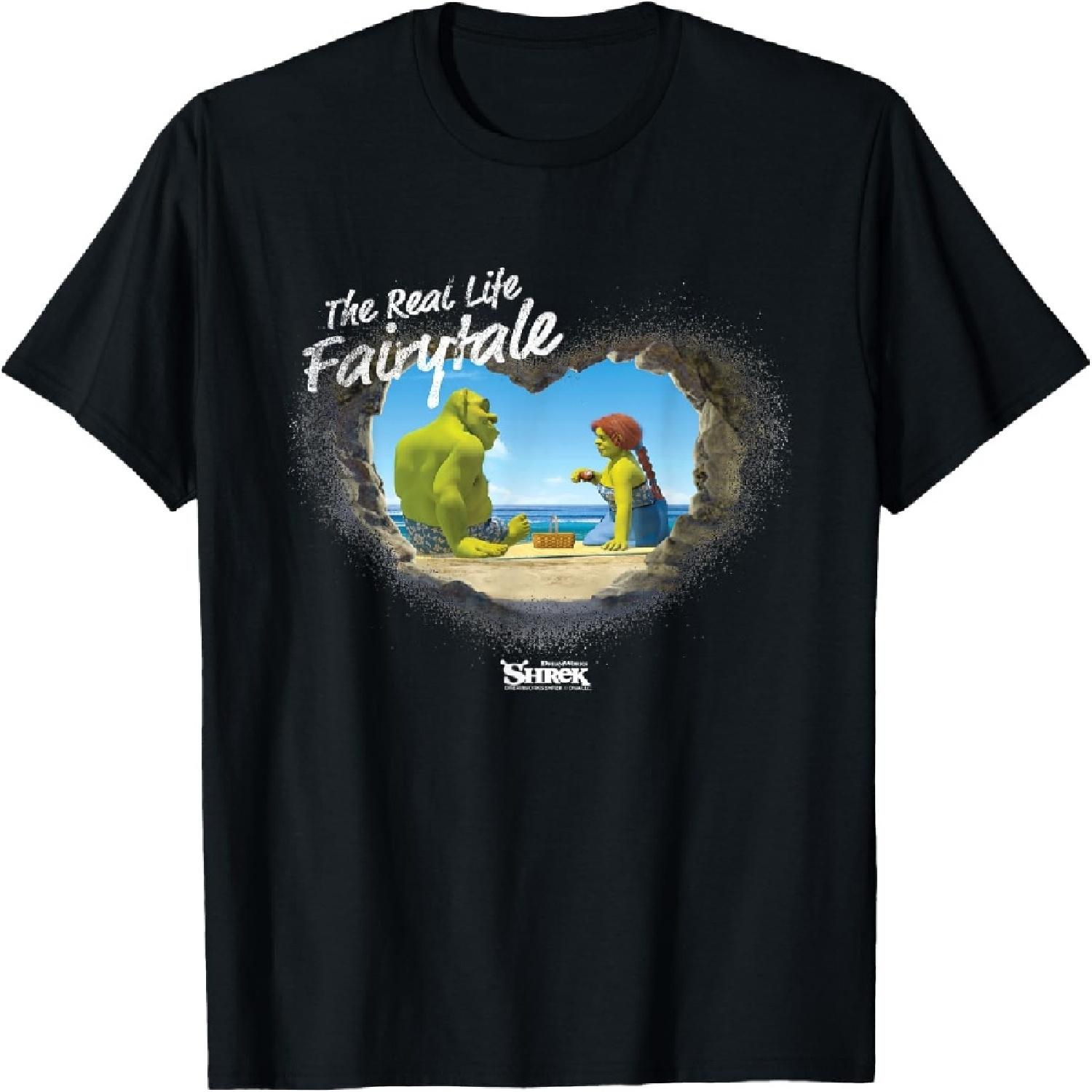 Футболка «Шрек и Фиона: Сказка в реальной жизни» XXXXXL разноцветный