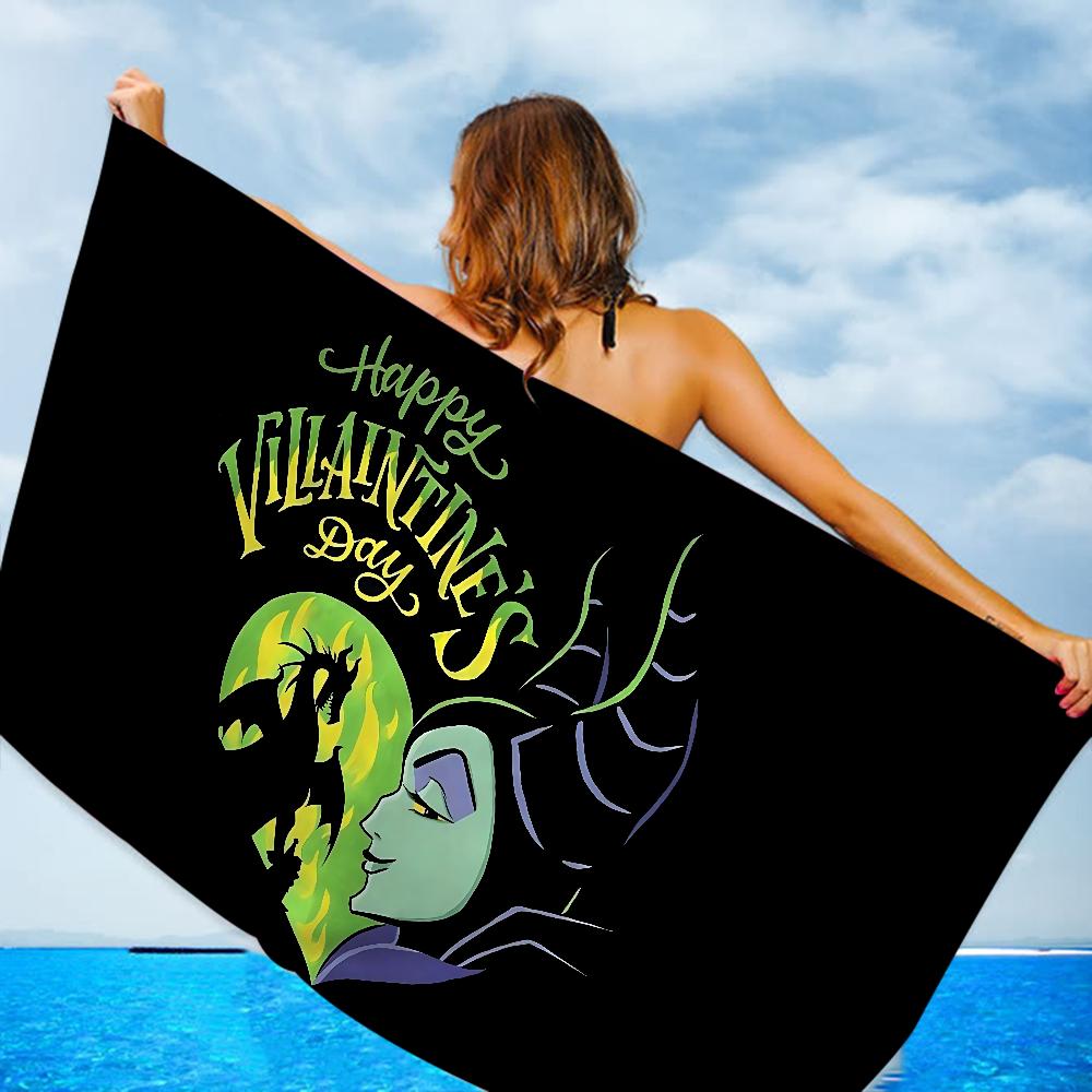 

Amine M-Maleficent Microfiber Printed Beach Towel Mountain Climbing Yoga Beach Swimming Running Absorbent Soft Towel W30*H60(CM)