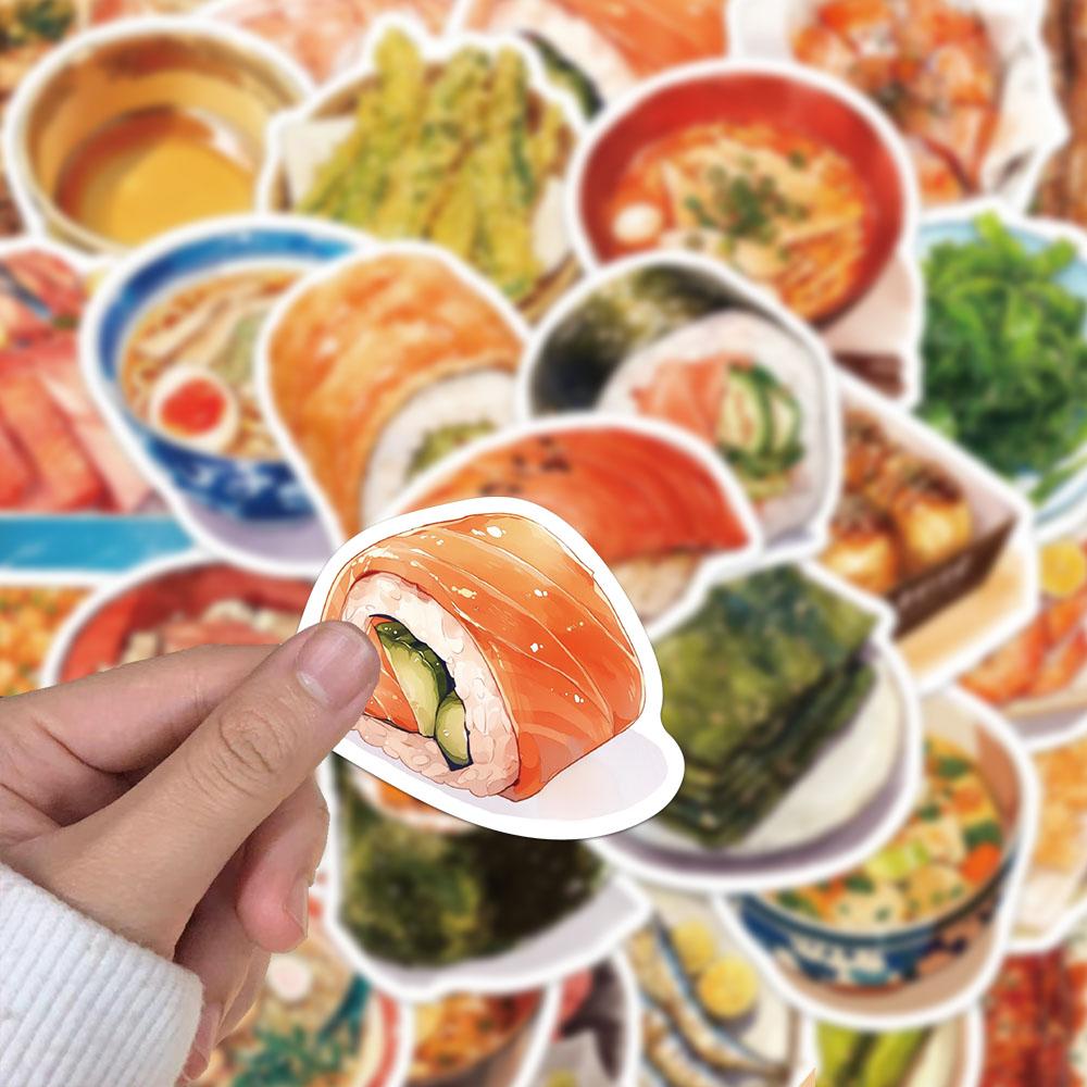 30PCS Japanese Snack Series Stickers Packaging Decoration Stickers Phone Cases Laptop DIY Personalized Waterproof Stickers