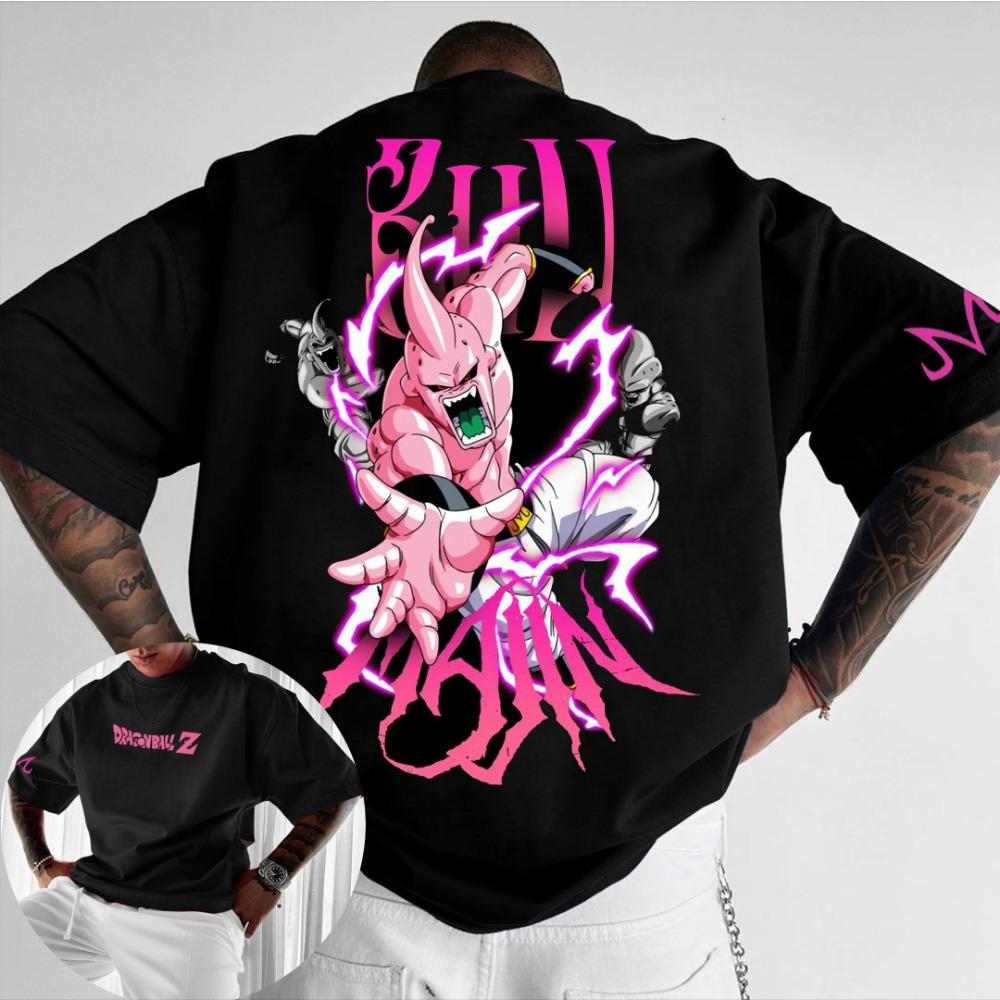 Printed short sleeved American loose fitting men's and women's summer breathable sports round neck T-shirt