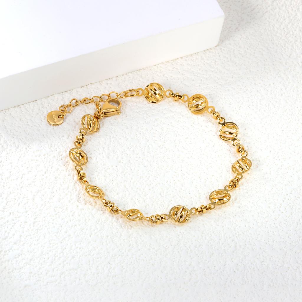 Trendy Hip-hop New Goth Unisex Fashion Bracelet Unique and Creative Irregular Stainless Steel Gold-plated Design Punk Style Gift