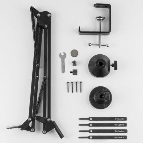 Geekria for Creators Microphone Arm Compatible with Fifine K669, K670, K670B, K658, K678, AmpliGame A6T, A8, Microphone Boom Arm Mount Adapter, Suspen