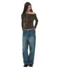 PARTIMENTO WOMEN Ciao Bella 76 Asymmetrical Long Sleeve Tee_Brown