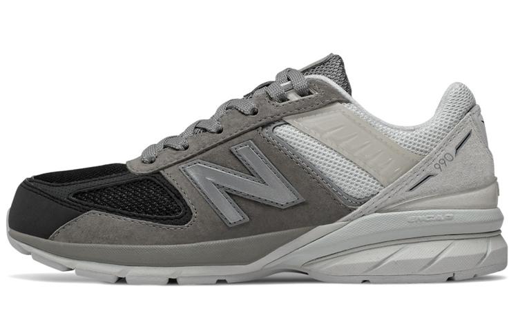 

New Balance NB 990 V5 Cushioning Low top Kids Lifestyle Shoes Gray Black Teenagers GC990MN5 39