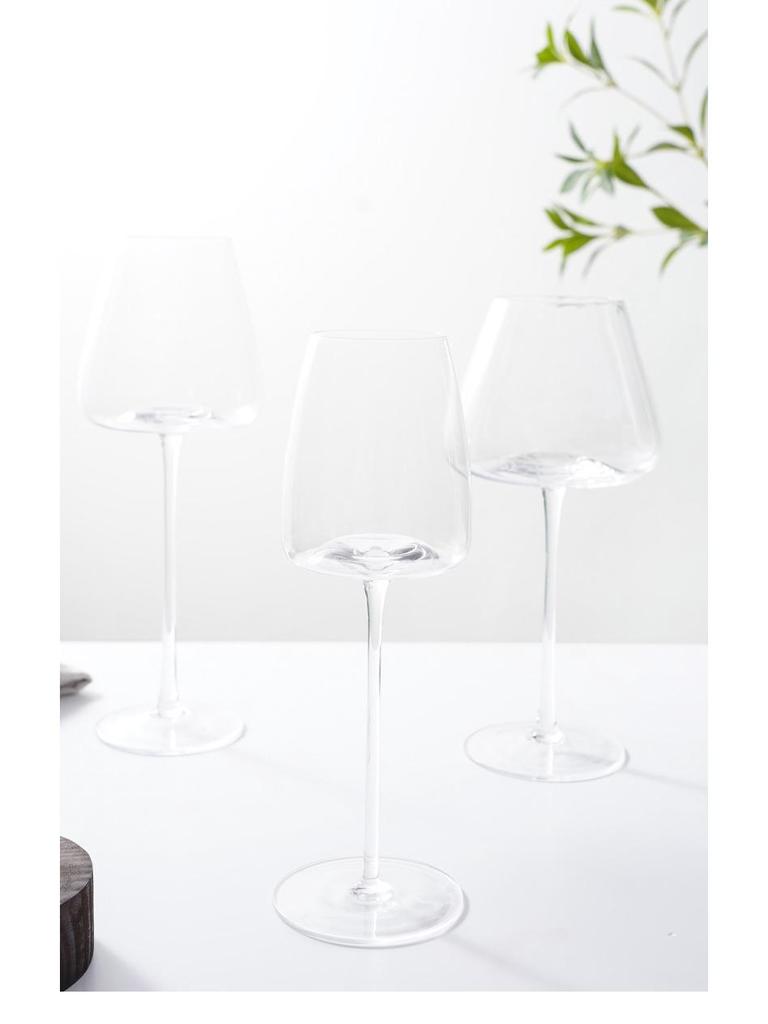 Nordic Red Wine Glass, Concave Bottom Lead-Free Crystal Burgundy Decanter