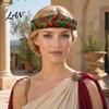 Festival Costume Hair Accessory Greek Laurel Leaf Headband, Medieval Roman Emperor Crown, Forest Elf Party Accessories God Circlet for Renaissance