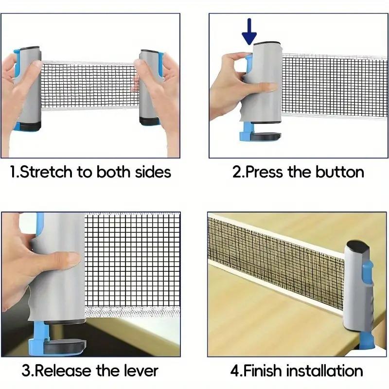 Portable Table Tennis Net Anywhere Retractable Rack Sports Replacement Ping Pong Post Net Exercise Accessories Equipments