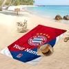 Bayern Munich Personalized Printed Beach Towel Soccer Logo Support Custom Name Text Absorbent Towel For Sport Travel Special Gift