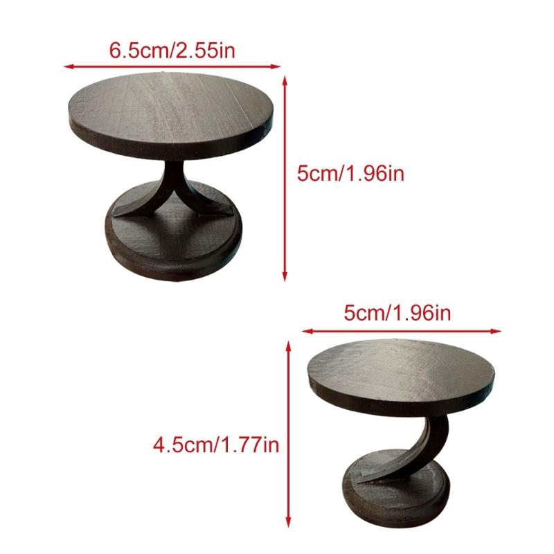 Miniature Round End Table 1/12 Scale for Dollhouses Living Room and Dining Room Furniture Display Accessories Room Decors