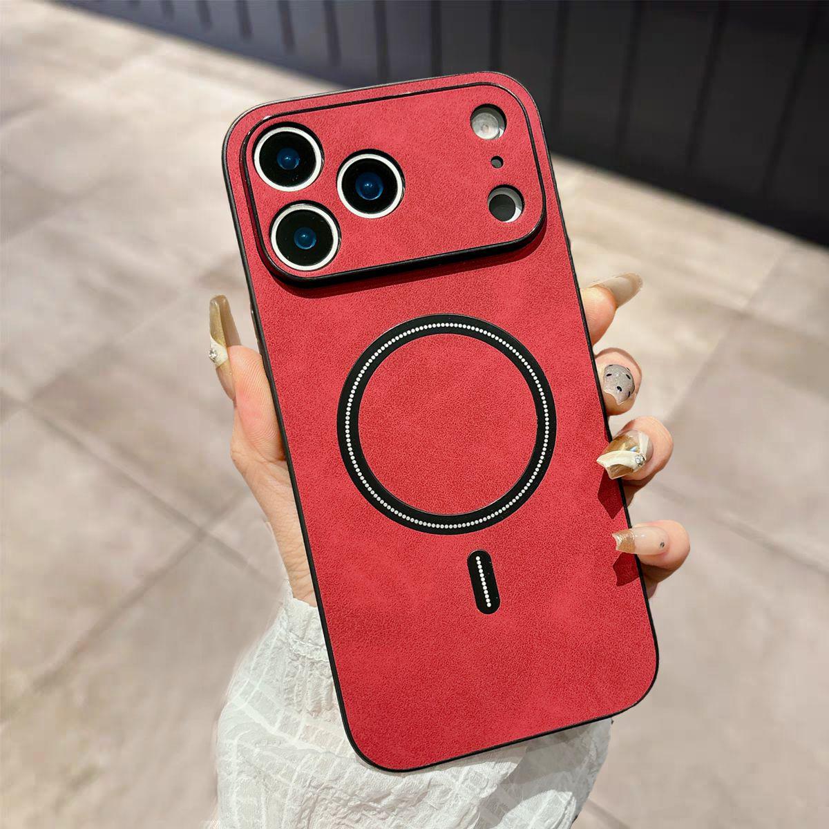 

Luxury Wireless Charging Magnetic Cortex Leather Phone Case For iPhone 17 16 14 13 12 15 17 Pro Max Air Shockproof Bumper Cover iPhone 11 Pro