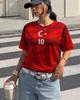 Maglia Stampata 3D Turchia Estate Sport all'Aperto Traspirante Manica Corta Top Allenamento Calcio Unisex Magliette Casual