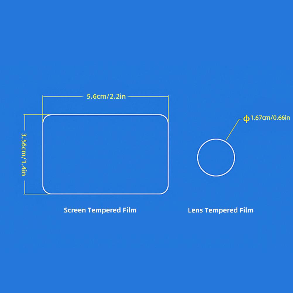 Camera Glass Screen Protector 9H Hardness Screen Protector Anti-scratch Waterproof for Insta360 GO 3