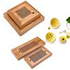 Tea Tray Set Drainage Water Storage Kung Fu Tea Drawer Board Household Tea Board Tea Room Table 25*14*3.5Cm Chinese Bamboo