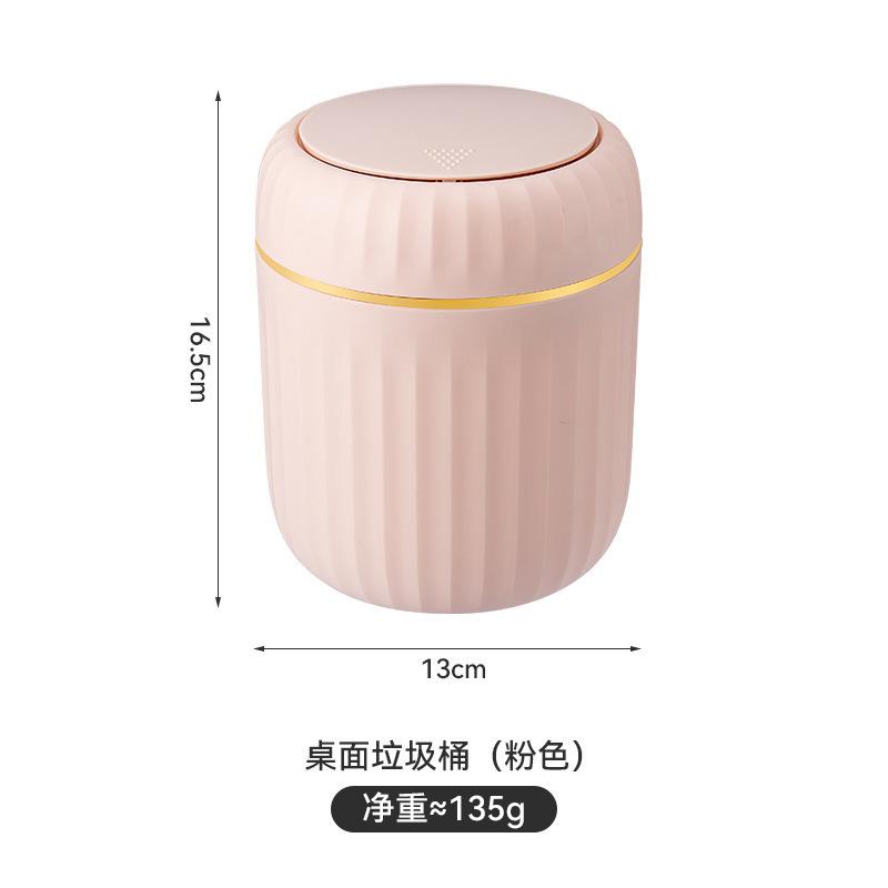 Mini Desktop Prullenbak met Deksel Afvalbak Organizer Slaapkamer Kantoor Bureau Opbergdoos Gemaakt Duurzaam Plastic Huishoudelijke Benodigdheden