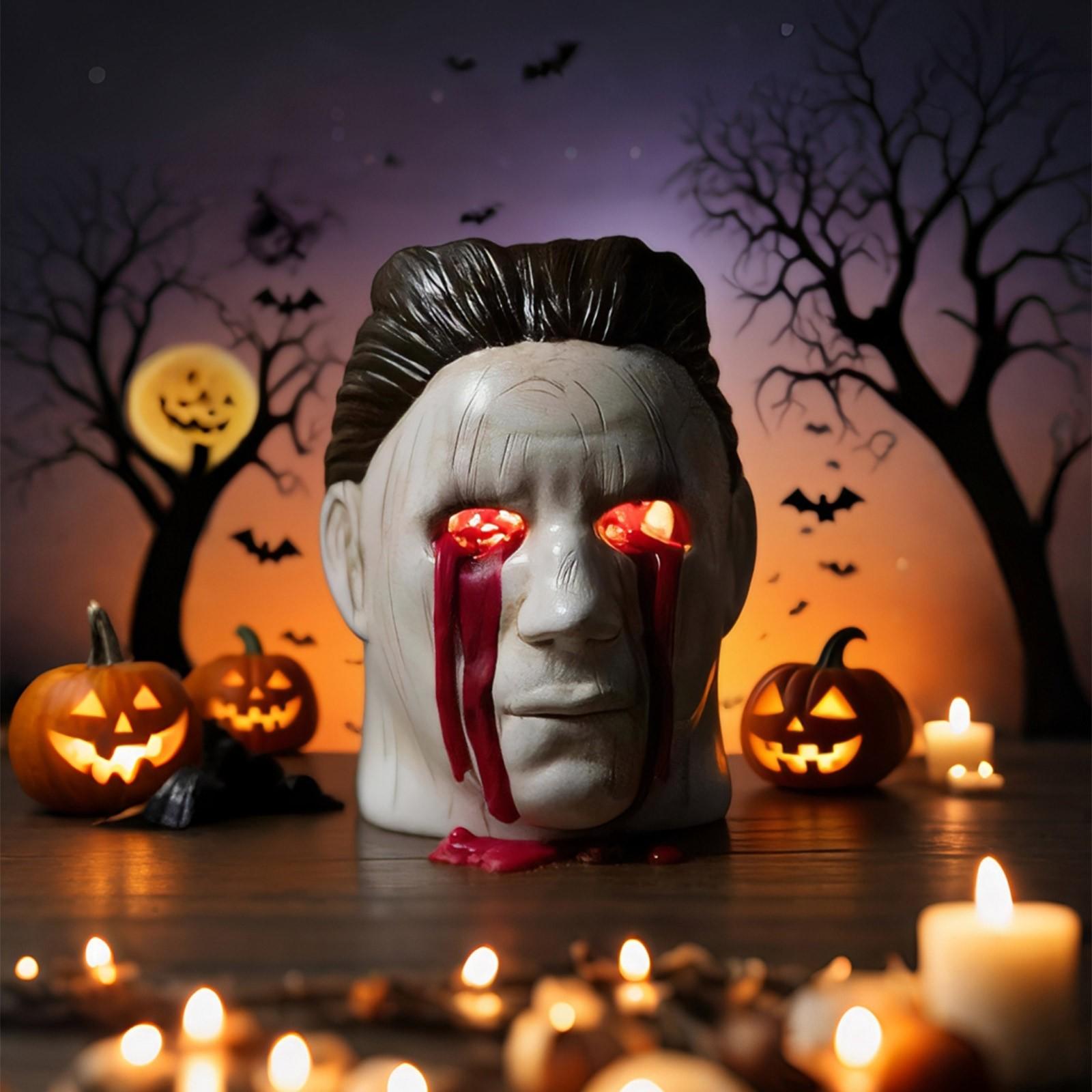 

Хэллоуин Ужасы Призраки Подсвечник Домашнее Украшение для Спальни (Со свечой) One Size