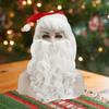 Santa Wig and Beard Set for Christmas Lightweight Funny Decorative Dressing up for Themed Party Roles Play Cosplay Xmas Props