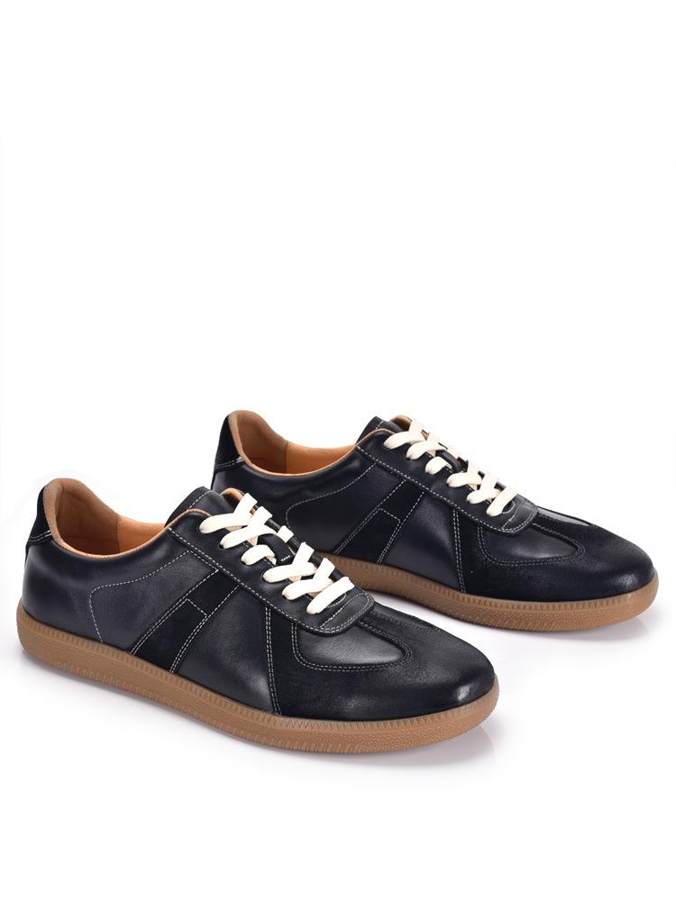 Men's Retro Genuine Leather White Skate & Sports Shoes for Autumn
