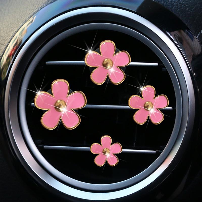 Cute Flower Car Air Vent Clip For Air Conditioning Vents And Interior Decoration