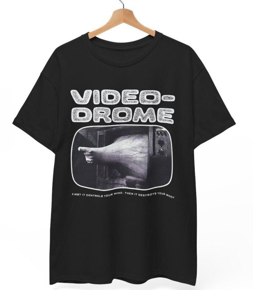 Videodrome Unisex Black T-Shirt, Video drome S-5XL Q3344 L