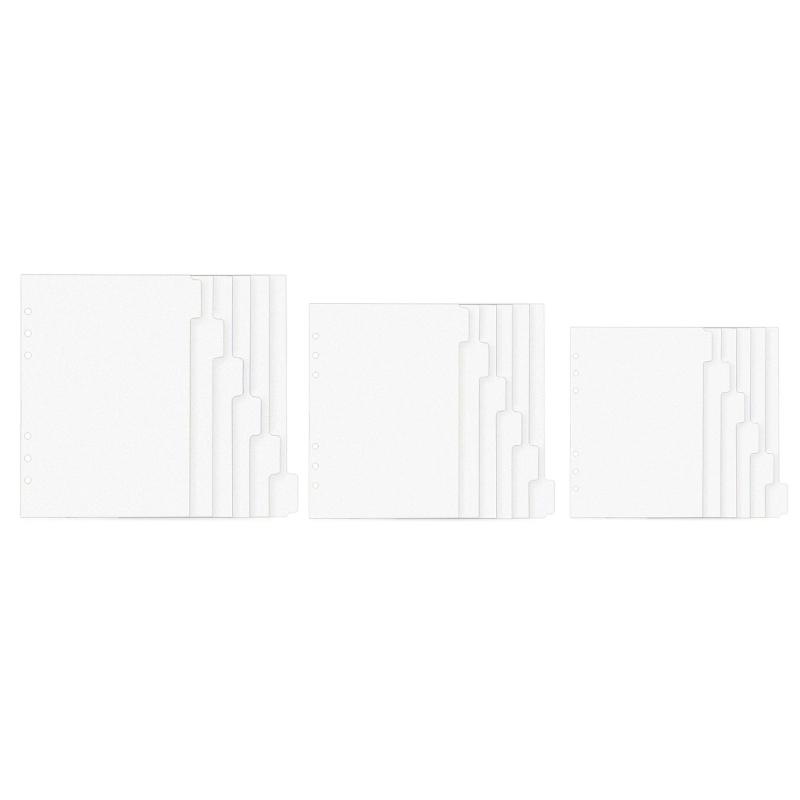 6Pieces 6 Hole Punched Binder Dividers Clear Acrylics Binder Dividers for 6 Rings Binders Journal Notebook Planner