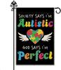 Hafhue Society Says I'm Autistic God Says I'm Puzzle Garden Ag Yard Outdoor Farmhouse Decorations, Hope Education