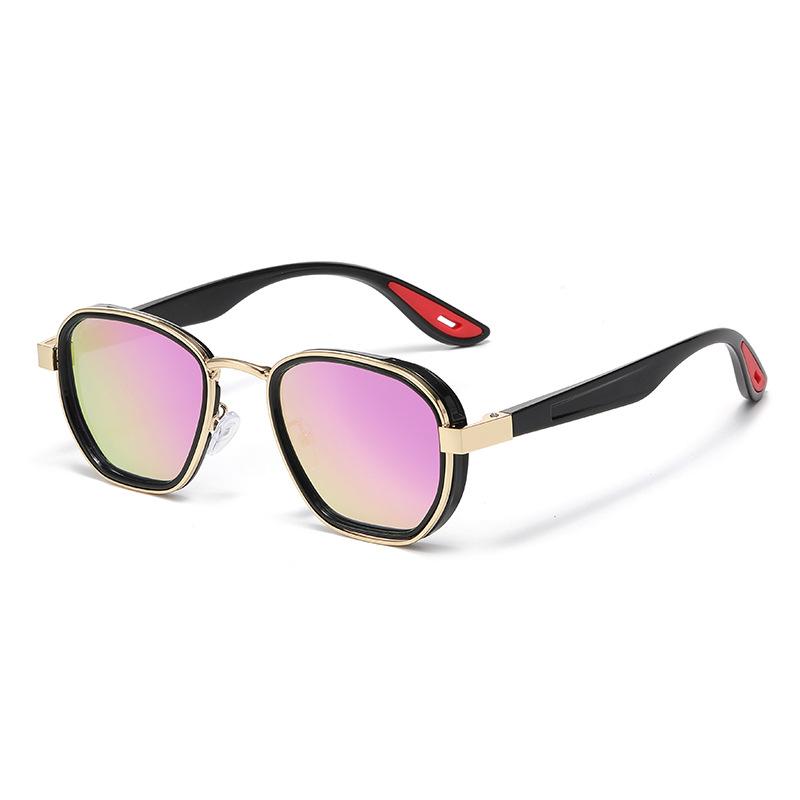 New Men s And Women s Matching Stylish And Versatile Sunglasses With Uv Protection2521 розовый