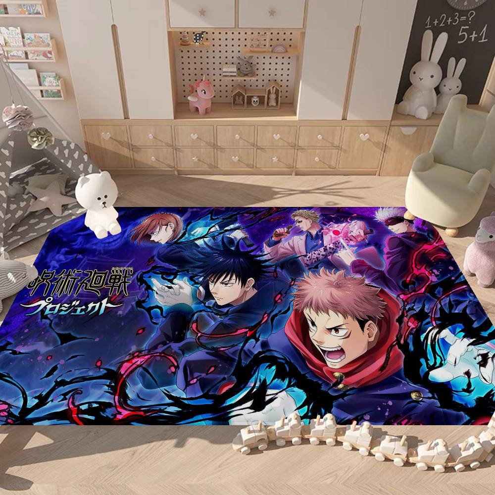 

Jujutsu Kaisen Cartoon Bath Mat Kids Room Bedroom Decoration Balcony Anti-Slip Doormat Living Room Alfombra 40x60cm