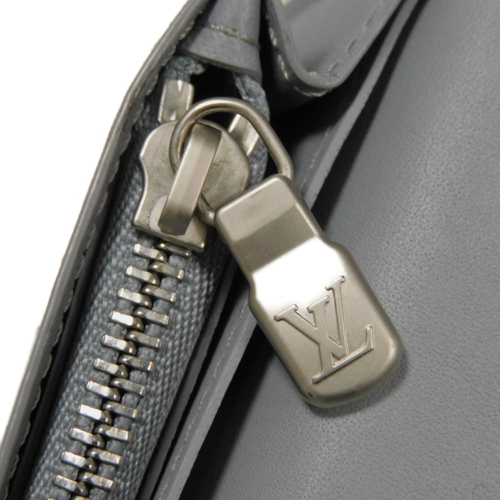 Used 12564 Portefeiulle Braza N60195 7940 New Logo Embossed Gray Bifold Damier Infini Pale Blue Men's from Japan
