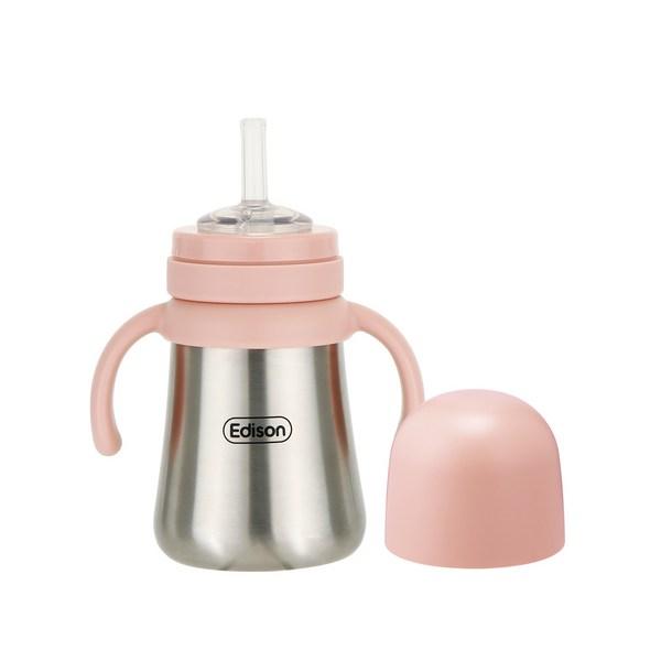 

Соломенная чашка Edison из нержавеющей стали для теплого и холодного холода, 200 мл, розовая, 1 шт.