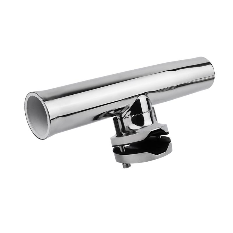 Alastin White Fishing Rod Holders Stainless Steel 360 Degrees Rotation Clamp on Marine Hardware Adjustable Boat Accessories