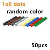 DIY 1*6 Noppen Dünne Figuren Bausteine 50 Stück Steine 1x6 Noppen Größe Kompatibel Mit 3666 Pädagogisches Kreatives Spielzeug für Kinder