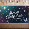 Merry Christmas Banner Starry Theme Celebration Banner Xmas Banner Decorative Pattern For Office Decor Family Reunion New Year