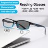 Anti-blue Light Progressive Reading Eyeglasses For Ladies Men Multifocal Eyewear Photochromic Far And Near Vision Glasses