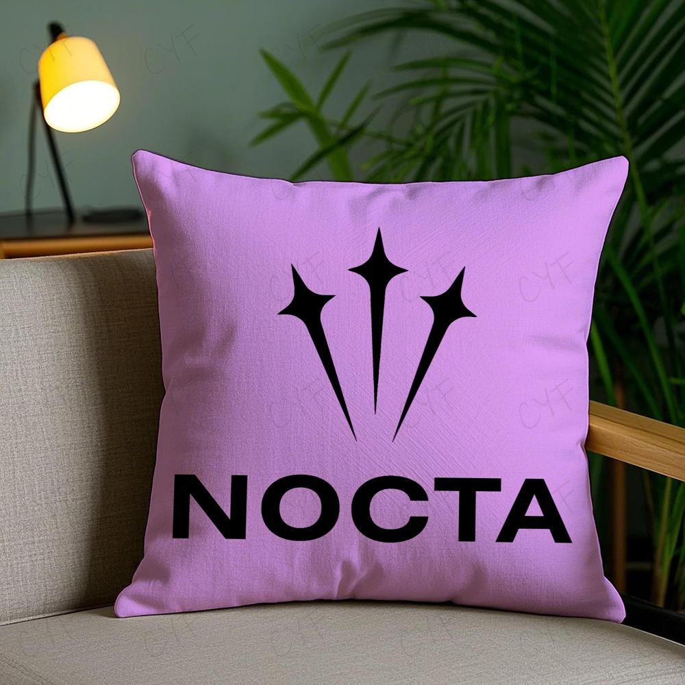 Nocta Fashion Luxury N-NoctaS-S Pillow Case Anti-dustmite Pillowcase Invisible Zipper Silky Short Plush Sofa Cushion Cover